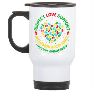 Autism Awareness Respect Love Support Autism Funny Gift Stainless Steel Travel Mug