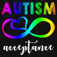 Autism Acceptance Rainbow Ladies PosiCharge Tri-Blend Wicking Tank