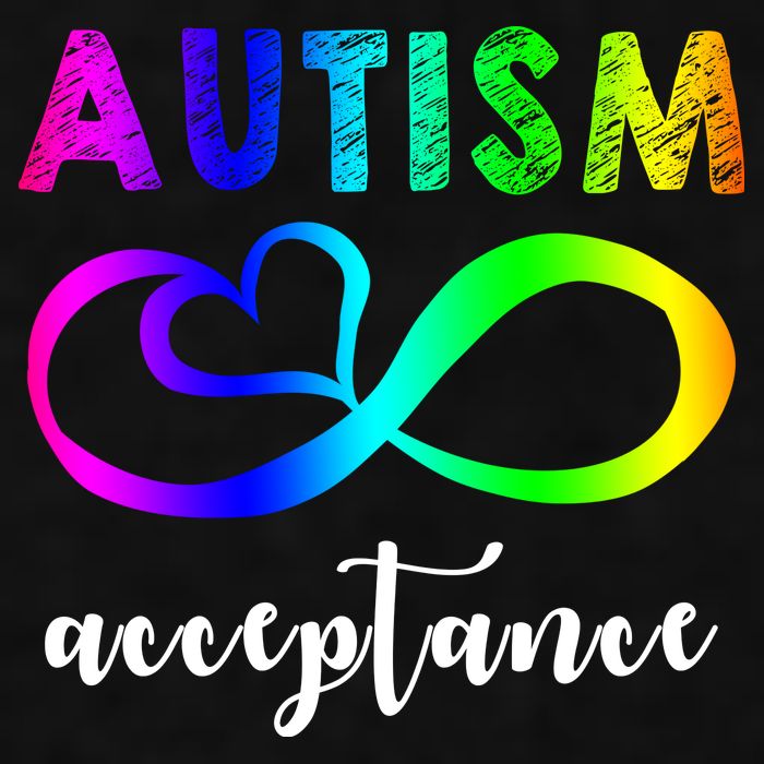 Autism Acceptance Rainbow Ladies PosiCharge Tri-Blend Wicking Tank