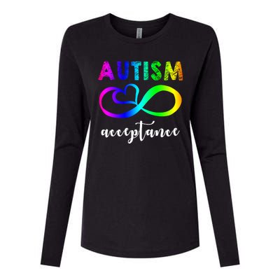 Autism Acceptance Rainbow Womens Cotton Relaxed Long Sleeve T-Shirt