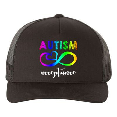 Autism Acceptance Rainbow Yupoong Adult 5-Panel Trucker Hat