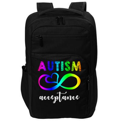 Autism Acceptance Rainbow Impact Tech Backpack