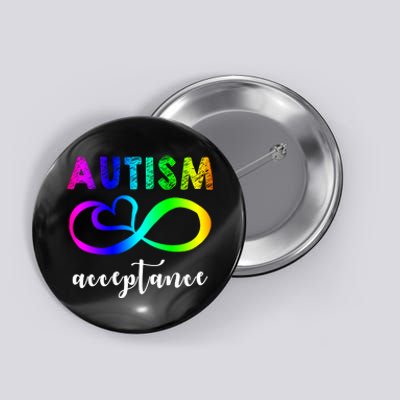 Autism Acceptance Rainbow Button