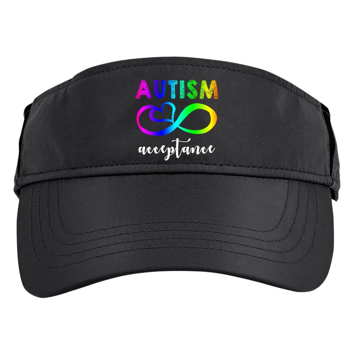 Autism Acceptance Rainbow Adult Drive Performance Visor