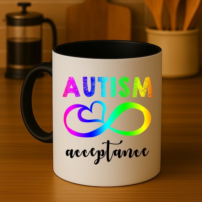 Autism Acceptance Rainbow Mug