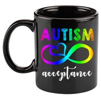 Autism Acceptance Rainbow 11oz C Handle Ceramic Mug