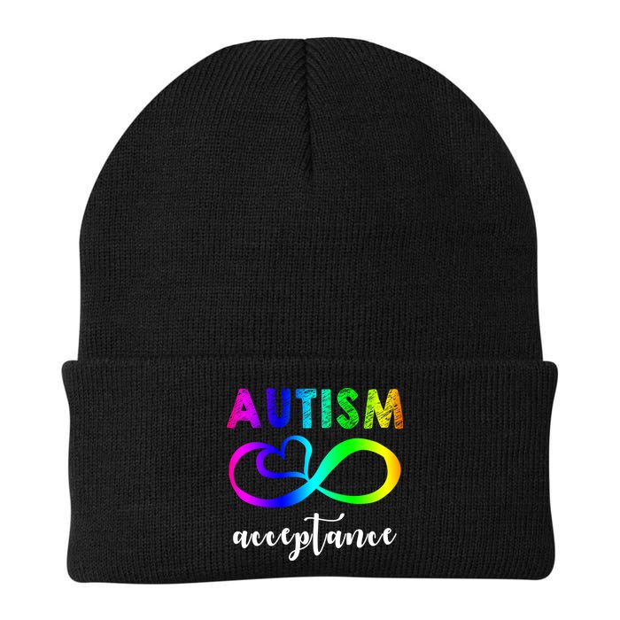 Autism Acceptance Rainbow Beanie