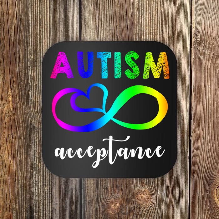 Autism Acceptance Rainbow Coaster