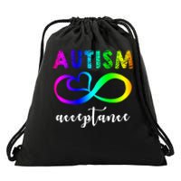 Autism Acceptance Rainbow Drawstring Bag