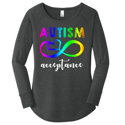 Autism Acceptance Rainbow Women's Perfect Tri Tunic Long Sleeve Shirt