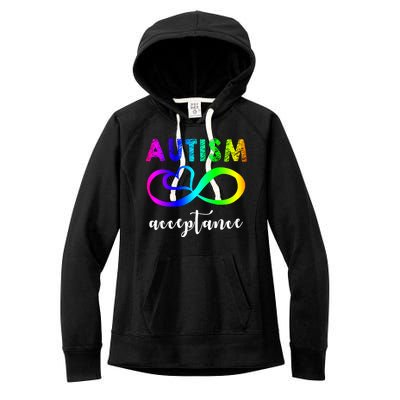 Autism Acceptance Rainbow Women's Fleece Hoodie