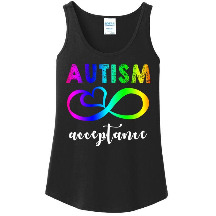 Autism Acceptance Rainbow Ladies Essential Tank