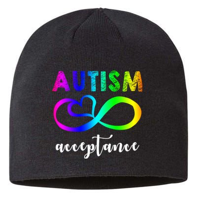 Autism Acceptance Rainbow Sustainable Beanie