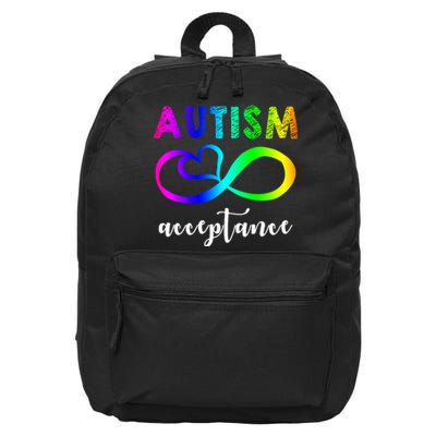 Autism Acceptance Rainbow 16 in Basic Backpack