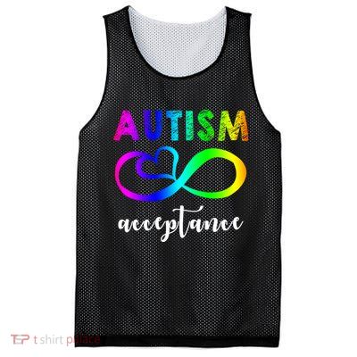 Autism Acceptance Rainbow Mesh Reversible Basketball Jersey Tank