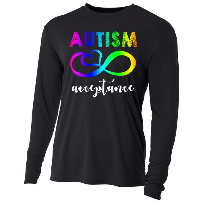 Autism Acceptance Rainbow Cooling Performance Long Sleeve Crew