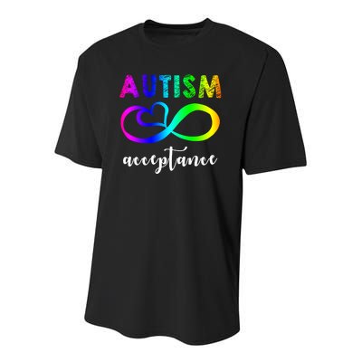 Autism Acceptance Rainbow Youth Performance Sprint T-Shirt