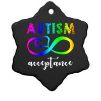 Autism Acceptance Rainbow Ceramic Star Ornament