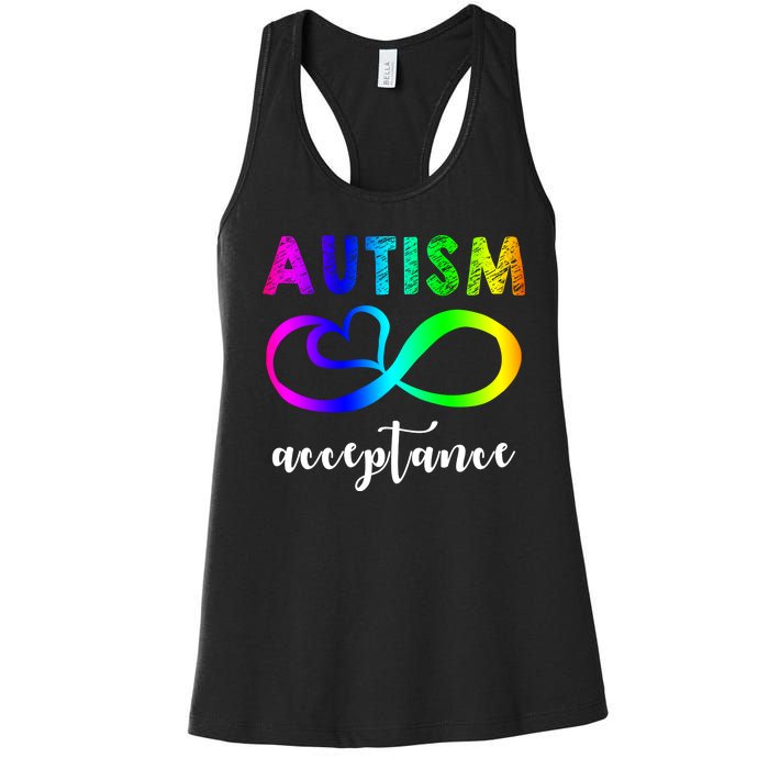 Autism Acceptance Rainbow Women's Racerback Tank