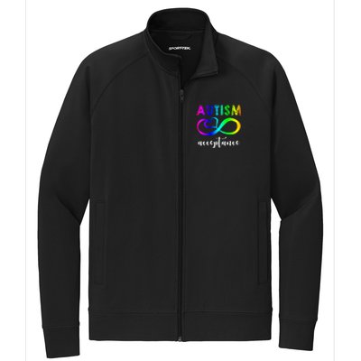 Autism Acceptance Rainbow Stretch Full-Zip Cadet Jacket