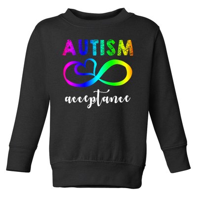 Autism Acceptance Rainbow Toddler Sweatshirt