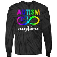 Autism Acceptance Rainbow Tie-Dye Long Sleeve Shirt