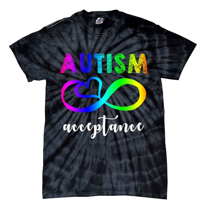 Autism Acceptance Rainbow Tie-Dye T-Shirt