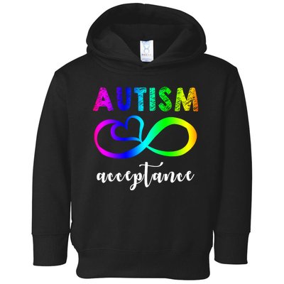 Autism Acceptance Rainbow Toddler Hoodie