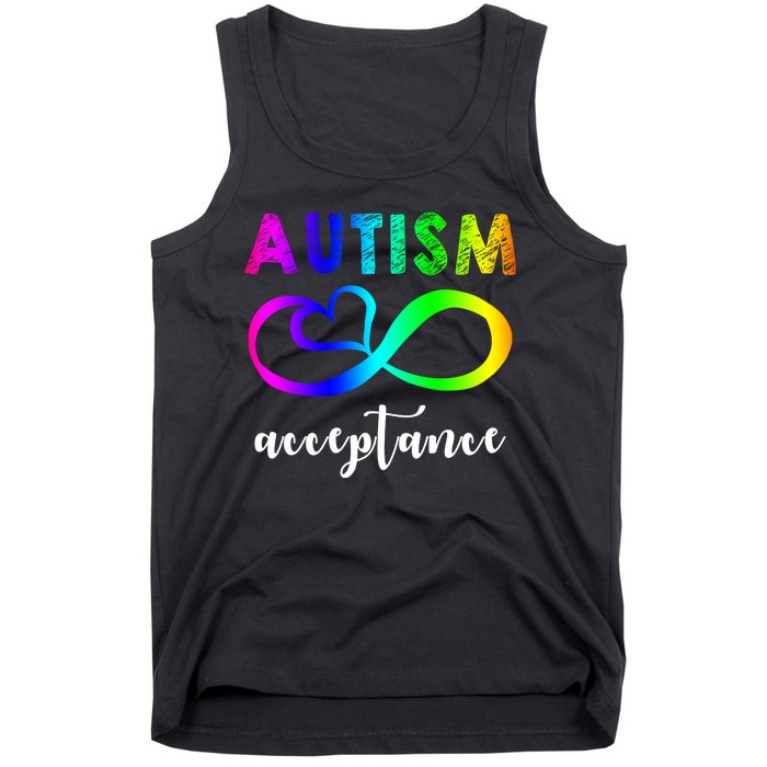 Autism Acceptance Rainbow Tank Top