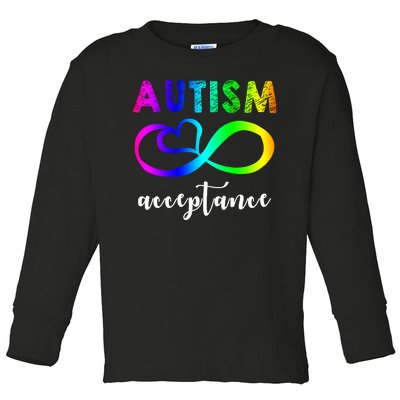 Autism Acceptance Rainbow Toddler Long Sleeve Shirt