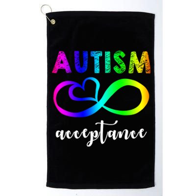 Autism Acceptance Rainbow Platinum Collection Golf Towel