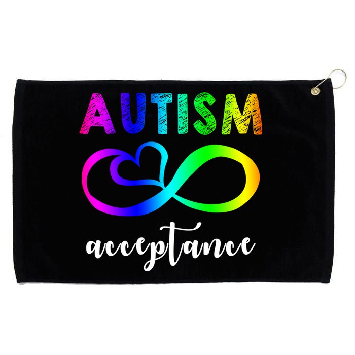 Autism Acceptance Rainbow Grommeted Golf Towel