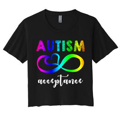 Autism Acceptance Rainbow Crop Top