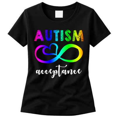 Autism Acceptance Rainbow Womens T-Shirt