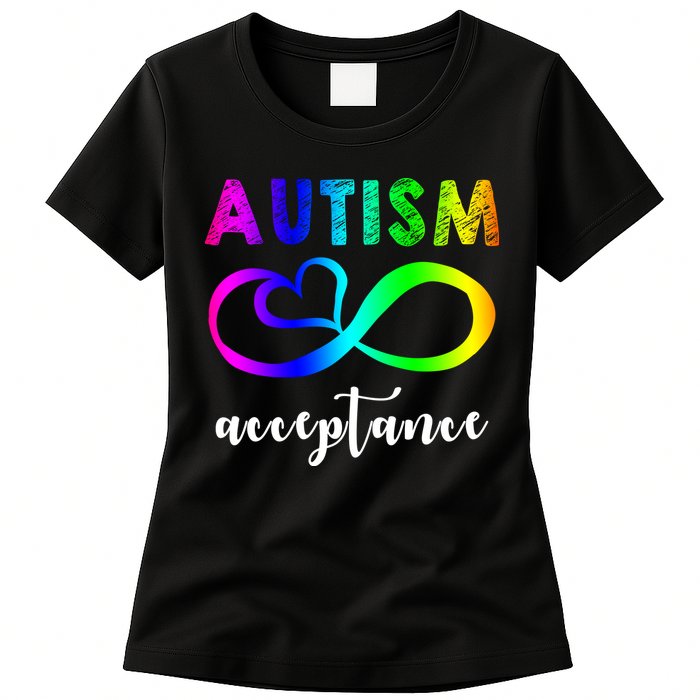 Autism Acceptance Rainbow Womens T-Shirt