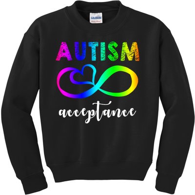 Autism Acceptance Rainbow Kids Sweatshirt