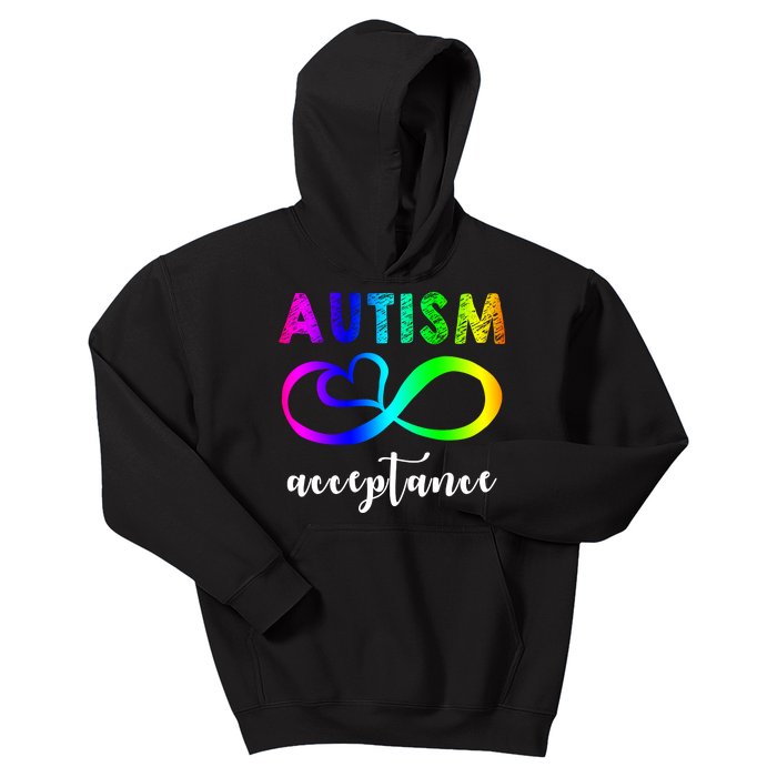 Autism Acceptance Rainbow Kids Hoodie