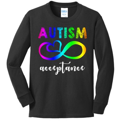 Autism Acceptance Rainbow Kids Long Sleeve Shirt