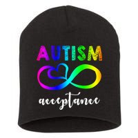 Autism Acceptance Rainbow Short Acrylic Beanie