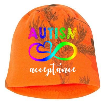 Autism Acceptance Rainbow Kati - Camo Knit Beanie