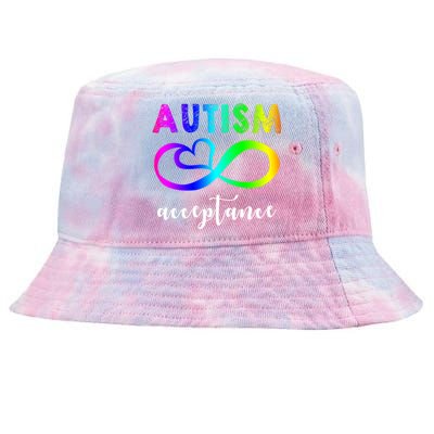 Autism Acceptance Rainbow Tie-Dyed Bucket Hat