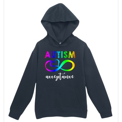 Autism Acceptance Rainbow Urban Pullover Hoodie