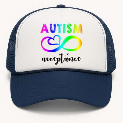 Autism Acceptance Rainbow Trucker Hat