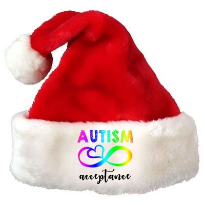 Autism Acceptance Rainbow Premium Christmas Santa Hat