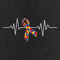 Autism Awareness Ribbon Heartbeat Adult Drive Performance Visor