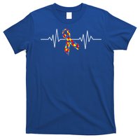 Autism Awareness Ribbon Heartbeat T-Shirt