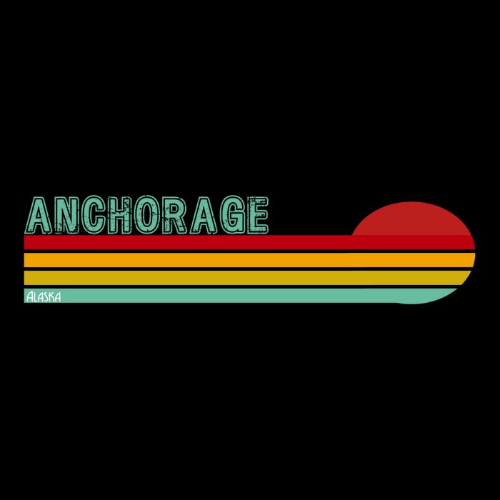 Anchorage Alaska Retro Sunset 16oz Travel Tumbler