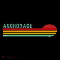 Anchorage Alaska Retro Sunset Wool Snapback Cap