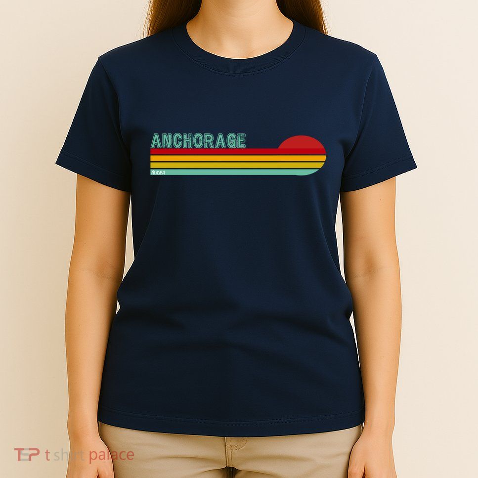 Anchorage Alaska Retro Sunset T-Shirt
