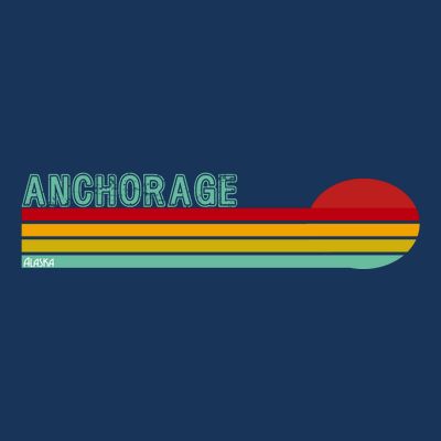 Anchorage Alaska Retro Sunset T-Shirt